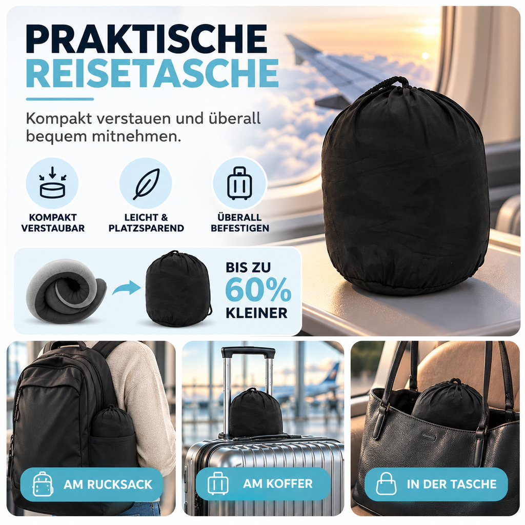 SELAVO Reisekissen - Schluss mit wegkippendem Kopf